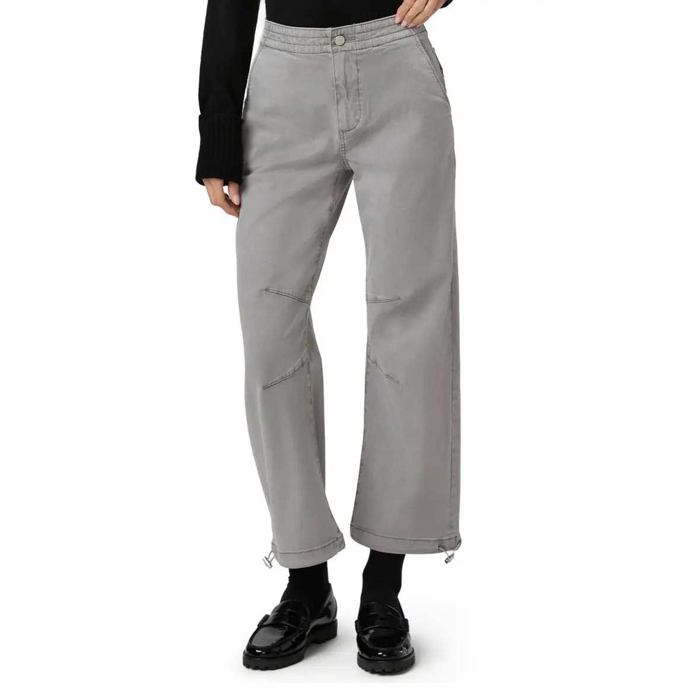 NWT Paige Reid Ankle Straight Leg Jogger Pants Womens 26 Grey Wide Leg